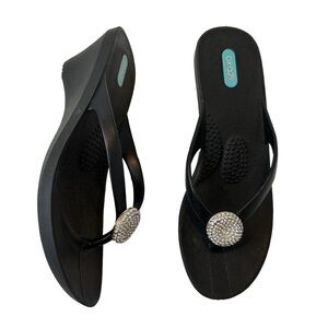 Oka B  Rhinestone Embellished Thong‎ Sandals